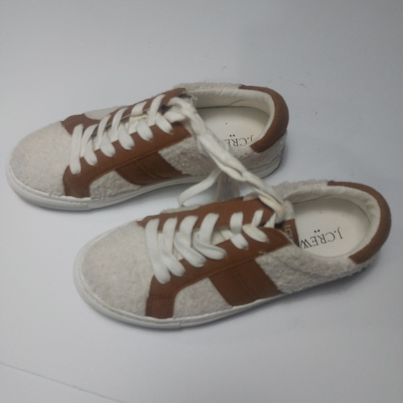 J.Crew Cream and Brown Sneakers Size 6